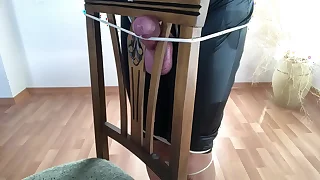 Latex chair Orgasm &comma; amazing Orgasm &comma; Amazing Penis&comma; Latex&comma; Gingbang