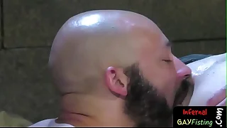 Bdsm loving joyful jock fists two assholes